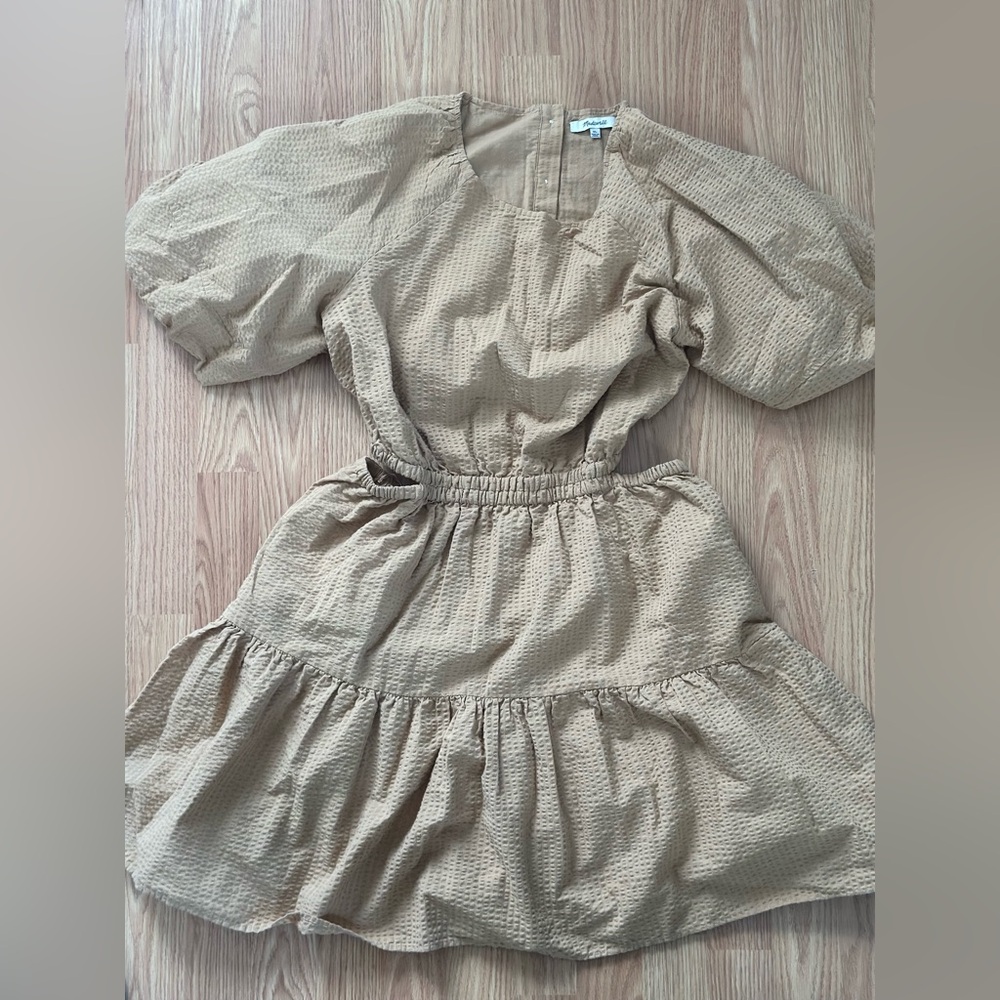 006. Madewell Puffed Sleeve Cut-Out Mini Dress